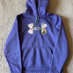 Under Armour Purple Hoodie with Pink Camo Symbol